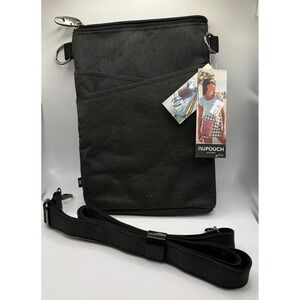 NEW Nupouch Anti Theft RFID Protection Crossbody Sling Bag Purse Black Travel